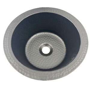 Monarch Abode 19196 Black Hand Hammered Essex Dual Mount Bar Prep Sink 12" Matte